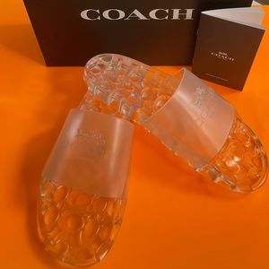 [size 10] COACH Women’s Ulyssa Slide Sandals - Clear